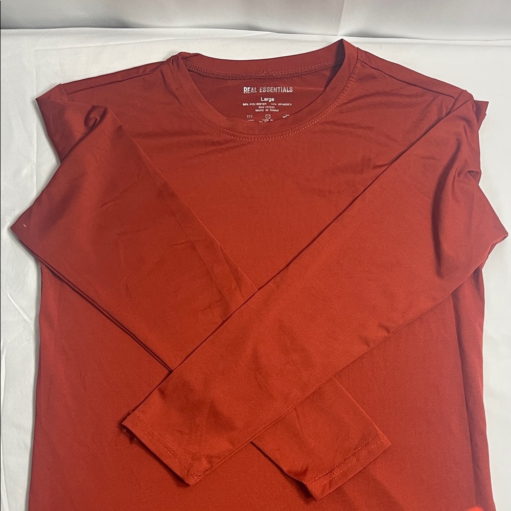 Essentials Boys Bold Red Long Sleeve Dry fit Tee